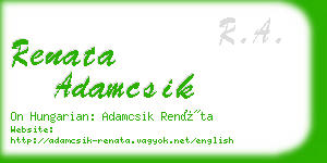 renata adamcsik business card